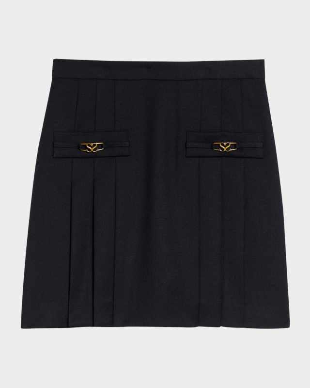 Rebeca Stitched Pleat Mini Skirt